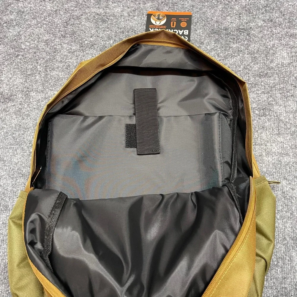 Realtree Backpack Tan Olive Canvas Padded Laptop Sleeve Outdoor Hiking NEW